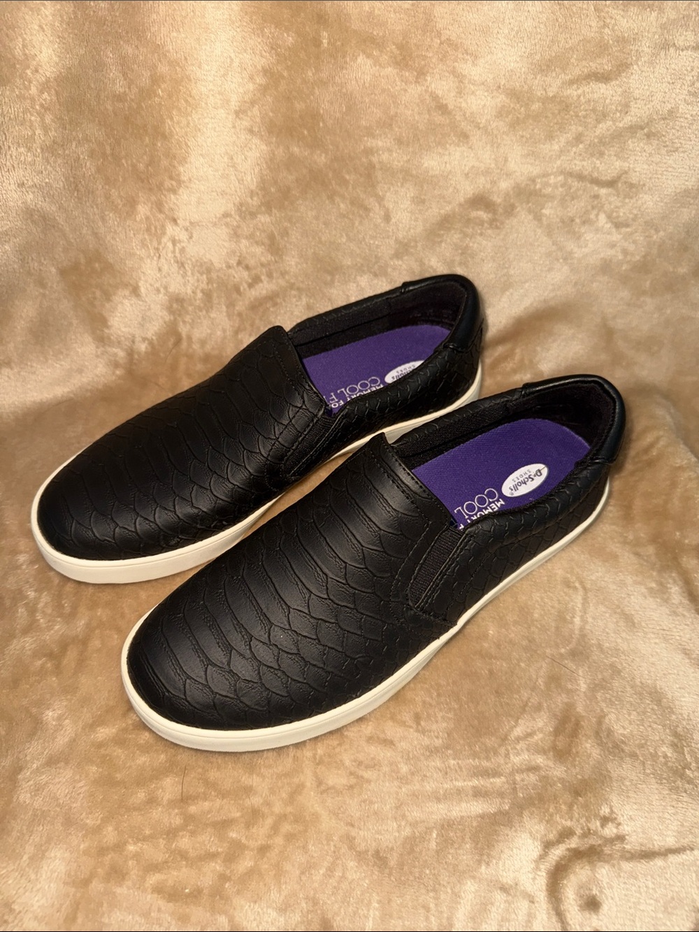 Dr. Scholls Black Slip-On Moccasin Sneakers
